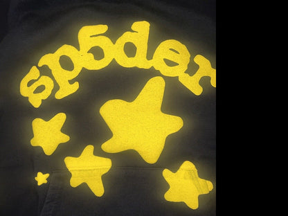 Sp5der - Beluga Hoodie - Onyx/Yellow