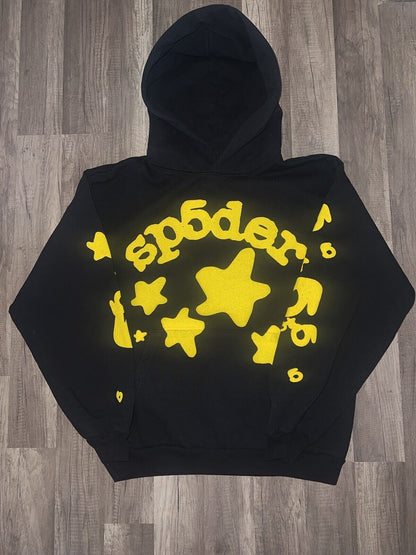 Sp5der - Beluga Hoodie - Onyx/Yellow