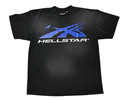 Hellstar - Sports Logo Gel T-Shirt - Black & Blue