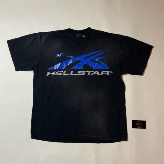 Hellstar - Sports Logo Gel T-Shirt - Black & Blue